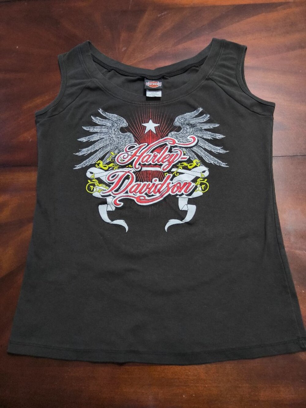 Vintage Harley Davidson Womens Tank Top 2XL Blkk Sturgis South Dakota Eagle Wing